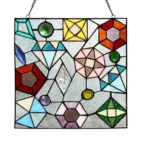 River Of Goods 810105590289 Gem Facets Multicolored Tiffany-style Stained