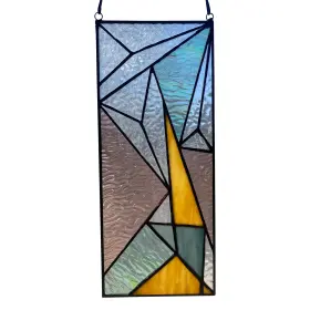 River Of Goods 810105590302 Art Deco Triangles Colored Stained Glass