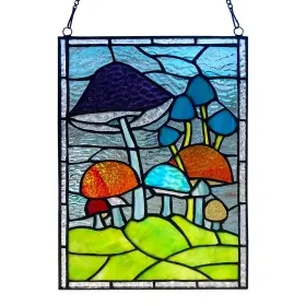 River Of Goods 810105590418 Mushrooms Colored Stained Glass Vertical