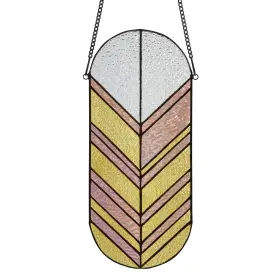 River Of Goods 810105590975 Arrows Gold And Pink Stained Glass Vertical