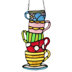 River Of Goods 810105594522 Balancing Teacups Multicolored
