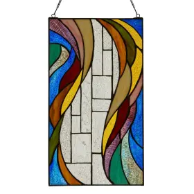 River Of Goods 810105595703 Flowing Abstract Border Multicolored Stained