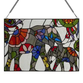 River Of Goods 810105596700 The Mother And Baby Elephant Stained Glass