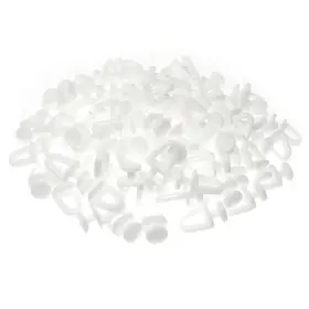 Rlecs 728456059921 100pcs Plastic Carrier Slide Wheels Rollers White Curtain Track Glide