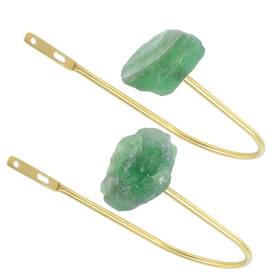 Rockcloud Rcz0046903 Set Of 2 Raw Crystal Stone Curtain Holdbacks U-shaped Wall Hooks For