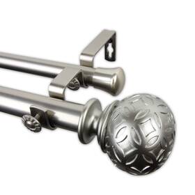 Rod Desyne 100-35-995-d 1 Inch Odelia Double Curtain 120-170 Satin Nickel
