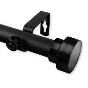 100-37-482 Rod Desyne Bonnet 1 Inch Od 48-84 Inch-black Single Curtain Set 100-