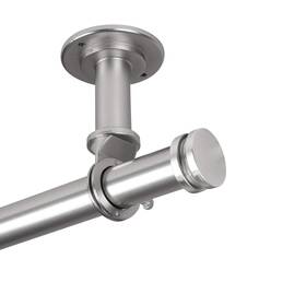Rod Desyne 100-50-285cl Bun 1 Inch Ceiling Curtain Room Divider Satin Nickel 28-48
