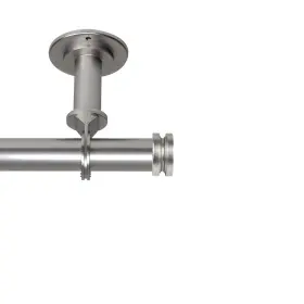 100-50-485cl Rod Desyne Bun 1 Inch Ceiling Curtain Room Divider Satin Nickel 48-84