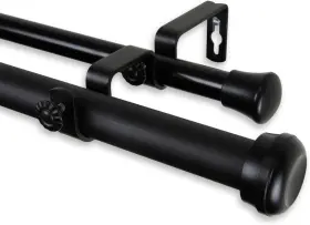 100-68-1602-d Rod Desyne Rosen 1 Inch Od-double Set Curtain 160-240 Black