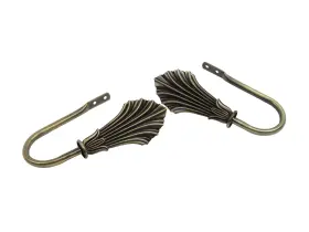 Rod Desyne 194367143491 Phoebe Holdback Pair - Antique Brass