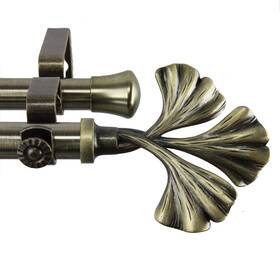 Rod Desyne 4772-994 Fortune Double Curtain 120 To 170-inch Antique Brass