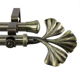 4772-994 Rod Desyne Fortune Double Curtain 120 To 170-inch Antique Brass