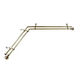 4784-284-corner Rod Desyne 13/16 Inch Arman Corner Window Double 28-48 Antique Brass