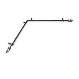 4841-482-corner Rod Desyne Marquise Single Curtain Set 48 - 84 Inch Black