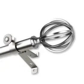 4862-665 Rod Desyne 3/4 Inch Cage Window Curtain 66-120 Satin Nickel