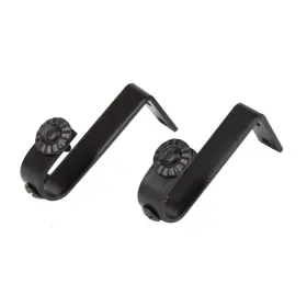 Rod Desyne 815492015179 3/4 Inch Ceiling Black Single Bracket Pair 2 Piece
