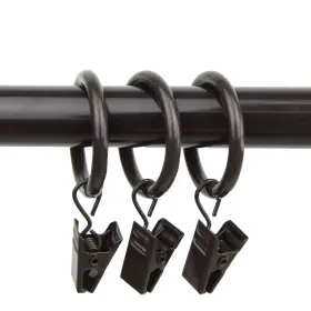 Rod Desyne 815492016565 10 Count 1-inch Curtain Rings With Clip For Windows Cocoa