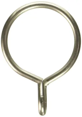 Rod Desyne 815492016640 2-1/4 Inch Curtain Eyelet Rings Satin Nickel
