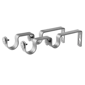 Rod Desyne 849657016695 1917-15 1 Inch Satin Nickel Double Bracket Pair 2 Piece