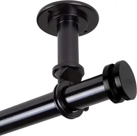 100-50-662cl Rod Desyne 849657066843 Bun 1 Inch Ceiling Curtain Rod/room 66-120 Black