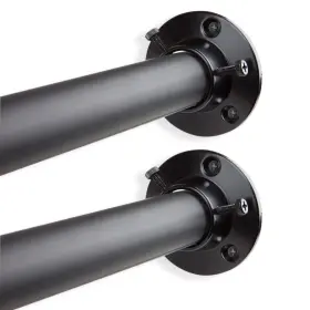 Am-1943-dp100-482 Rod Desyne Rudi 1 Inch Adjustable 48-84 Room Divider With Socket Set Black