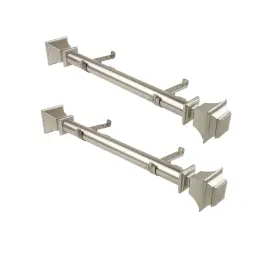 Am150-25-12in-5 Rod Desyne Rudi 1.5 Inch Blair Side Curtain 12 Satin Nickel