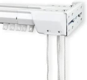 Amn-3211-301 Rod Desyne Heavy Duty Double Traverse Center Open 30-48 Inch White
