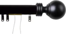 Amn-dts-04-662 Rod Desyne Sophia Decorative Traverse With Sliders 66-120 Inch Black
