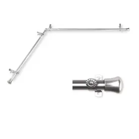 Corner-285 Rod Desyne - 13/16 Inch Corner Curtain 28-48 Satin Nickel