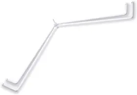 K2028-cr-d Rod Desyne Lockseam Corner Double Curtain 28-48 Inch White
