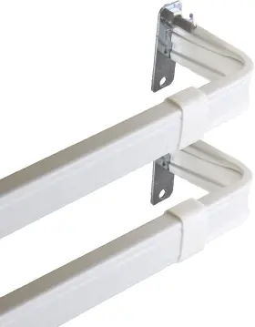 Kls-2048-2pc Rod Desyne Lockseam 2 Inch Clearance Curtain Set Of 48-84 White