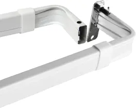 Kls2028 Rod Desyne Lockseam 2-inch Clearance Window Curtain 28 To 48-inch White
