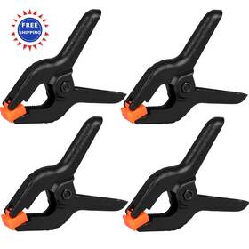 Romeda Tf001 Spring Clamps 6inch 4 Pack Heavy Duty Plastic Clips Backdrop Crafts Stand Black
