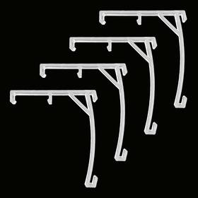 Runseaway S1336 4pcs Valance Clips 3.5 Inch Clear Vertical Blind Hidden Retainer