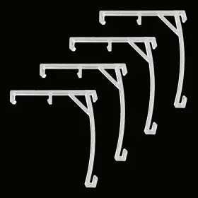 S1336 Runseaway 4pcs Valance Clips 3.5 Inch Clear Vertical Blind Hidden Retainer
