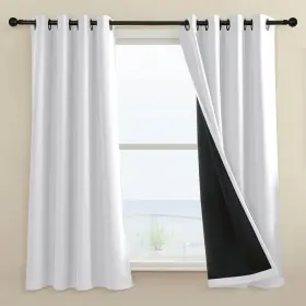 Smcs04yb5245 Rutterllow 100% Blackout Curtain 2 Panels Heat And Full Light Blocking Drapes With Grom