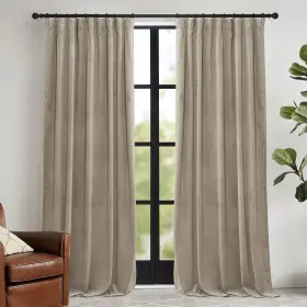 Rybcacpp5sd2-1l-2024 Ryb Home Velvet Curtains 120 Inches Long - Smooth Durable Earth Tone Drapes E