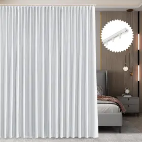 Rybusfhrpp1sd1-10090c11 Ryb Home Room Divider Curtains With Straight Ceiling Track Heavy Duty Blacko