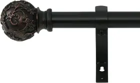Vcrybusrdaljssz1-72to144t88 Ryb Home Long Curtain Rod Adjustable Drapery Rods 72-144 Inch Matt Bronze