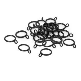Ls1705190001 Saim Curtain Rod Rings 1-inch Inner Diameter Metal Eyelet Black Meta