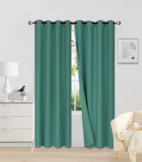 Sapphire Home 840169712785 2-panel Woven Blackout Curtains Room Darkening And Th