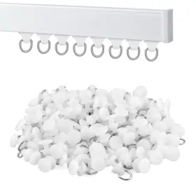 Satuy 772467592748 100pcs Plastic Curtain Track Glider Ceiling Sliding Hooks Sho