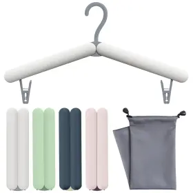 Sazfli 762053249354 Collapsible Travel Hangers 4-pack Foldable Clothes With Hidden Clips