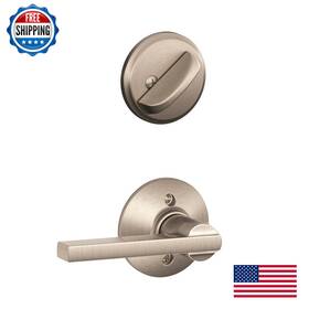 Schlage B0046zria0 F59 Lat 619 Latitude Interior Lever Deadbolt Satin Nickel Half