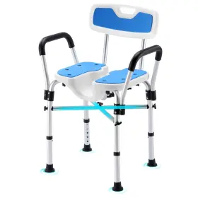 Seaside Brother 717352420270 U-shaped Shower Chair For Inside Fsa/hsa Eligible 600lbs Heavy Duty S