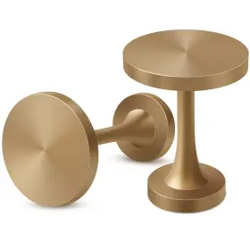 Segnayen 702999775555 Curtain Holdbacks Bronze Gold Decorative Tieback Hooks Metal Round