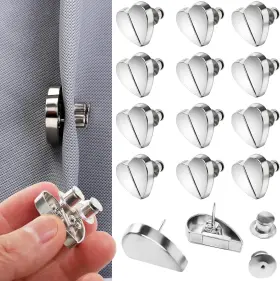Wsn038 Sel Natural 12 Pairs Magnetic Curtain Closure Clips For Indoor Outdoor Cur