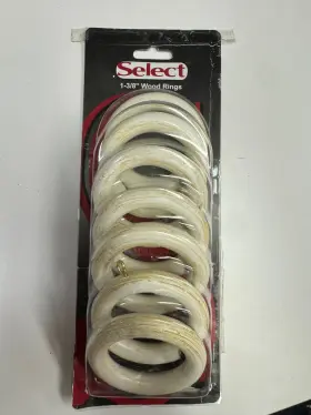 Select 027837217746 Pack Of 7 -wood Pole Rings - 1 3/4 Inch Inside For 3/8 Dia. Poles