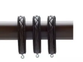 24-344-955 Select 2-1/4 Inch Bradford Resin Drapery Pole Rings Mocha 4ct